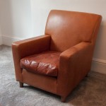 terence conran tan leather armchair – SOLD